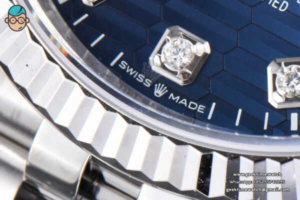DateJust 36MM 904L VSF Blue Motif Dial Diamond Marker Jubilee VS3235 - Image 6