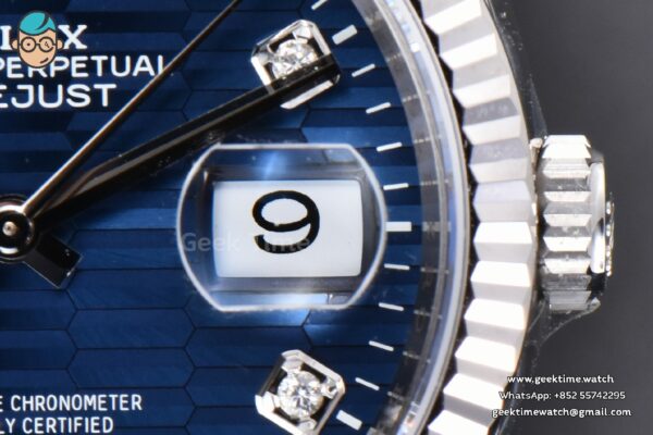 DateJust 36MM 904L VSF Blue Motif Dial Diamond Marker Jubilee VS3235 - Image 7