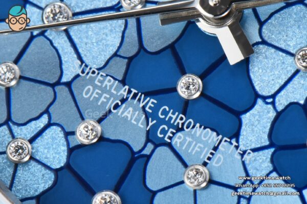 DateJust 31MM 904L GMF Fluted Bezel Blue Flowers Dial Jubilee Bracelet A2824 - Image 7