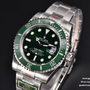 Submariner 116610 LV 40m King Green Ceramic Green Dial SS Bracelet VS3135
