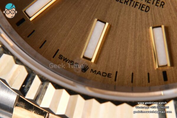 DateJust 36MM 904L YG/SS GMF Fluted Bezel YG Dial Lume Marker Jubilee Bracelet VR3235 - Image 8