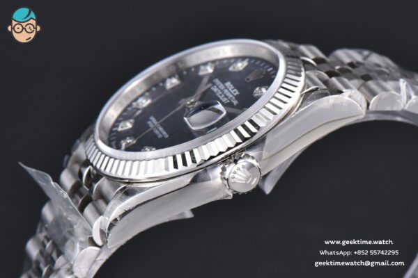 DateJust 36MM 904L VSF Blue Motif Dial Diamond Marker Jubilee VS3235 - Image 10