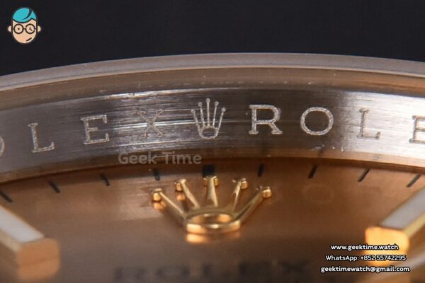 DateJust 36MM 904L YG/SS GMF Fluted Bezel YG Dial Lume Marker Jubilee Bracelet VR3235 - Image 10