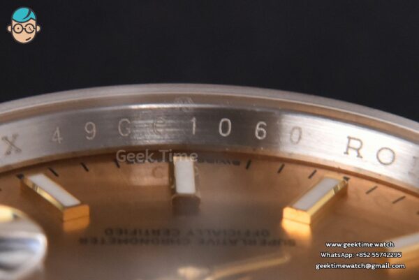 DateJust 36MM 904L YG/SS GMF Fluted Bezel YG Dial Lume Marker Jubilee Bracelet VR3235 - Image 11