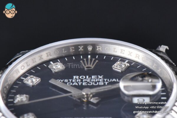 DateJust 36MM 904L VSF Blue Motif Dial Diamond Marker Jubilee VS3235 - Image 11