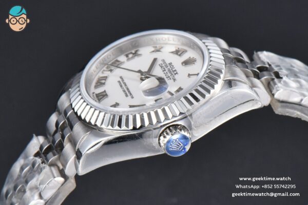 DateJust 28MM WF White Dial Lume Marker Jubilee Bracelet A2671 - Image 11