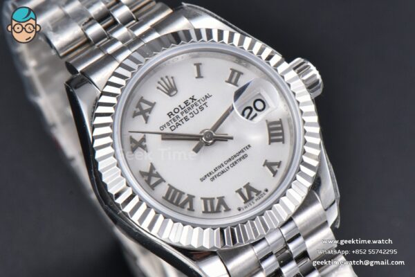 DateJust 28MM WF White Dial Lume Marker Jubilee Bracelet A2671 - Image 12