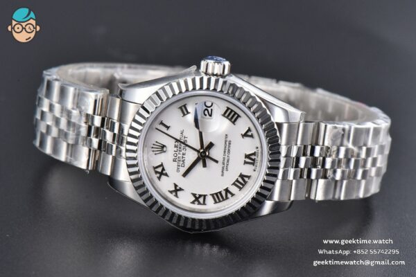 DateJust 28MM WF White Dial Lume Marker Jubilee Bracelet A2671 - Image 13