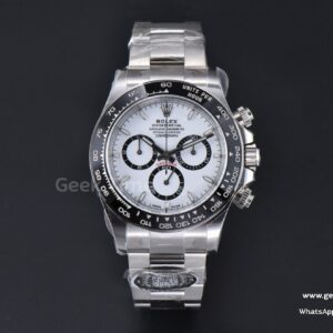 Daytona 126500 40mm Panda Clean CF 904L White Dial Black Bezel SS Bracelet DD4131