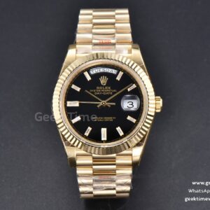 Day-Date 36mm YG GMF Black Dial Diamond Marker President Bracelet