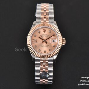 DateJust 28mm Ladies WF RG/SS RG Dial Diamond Marker Jubilee Bracelet A2236