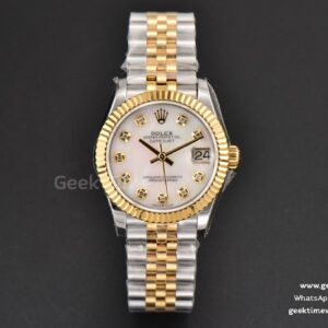 DateJust 31mm Ladies 904L YG/SS WF Perlmutt-Zifferblatt Jubilee-Armband A2671