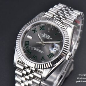 DateJust 41MM 904L VSF Wimbledon Gray Dial Green Marker Jubilee VS3235