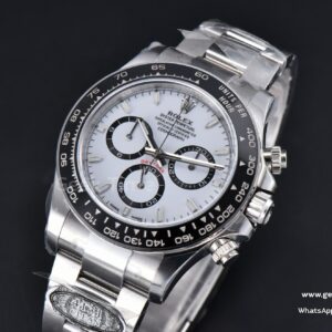Daytona 126500 40mm Panda Clean CF 904L White Dial Black Bezel SS Bracelet DD4131