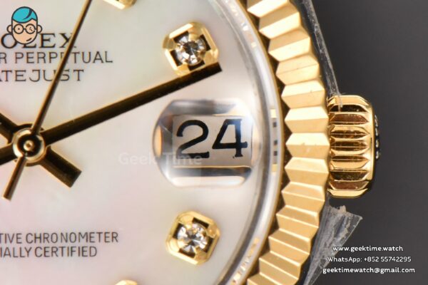 DateJust 31MM Ladies 904L YG/SS WF MOP Dial Jubilee Bracelet A2671 - Image 4
