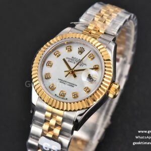 DateJust 28MM Ladies WF YG/SS MOP Dial Diamond Marker Jubilee Bracelet A2236