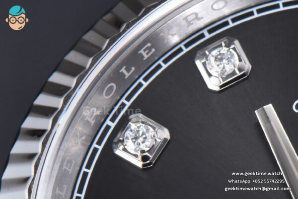 DateJust 36MM 126234 Clean CF Black Dial Diamond Marker Jubilee Bracelet VR3235 - Image 5