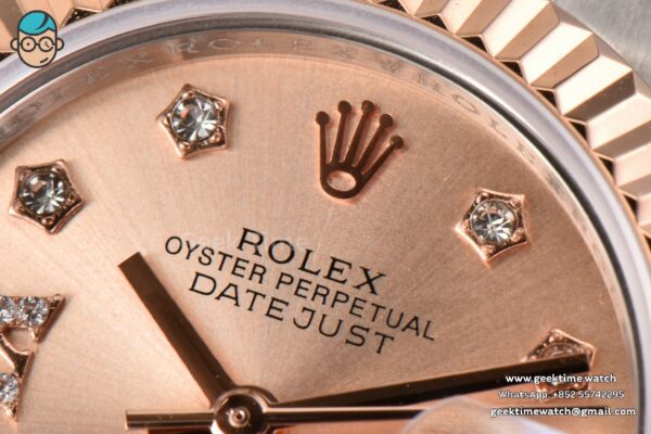 DateJust 28MM Ladies WF RG/SS RG Dial Diamond Marker Jubilee Bracelet A2236 - Image 5