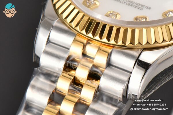 DateJust 31MM Ladies 904L YG/SS WF MOP Dial Jubilee Bracelet A2671 - Image 5