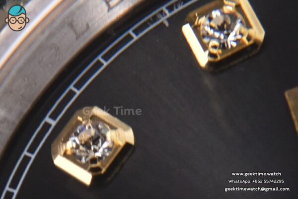 DateJust 36MM 904L YG/SS GMF Fluted Bezel Black Dial Diamond Marker Jubilee Bracelet VR3235 - Image 5