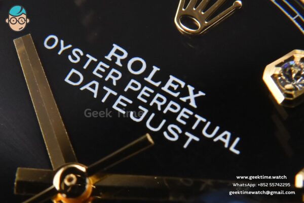 DateJust 36MM 904L YG/SS GMF Fluted Bezel Black Dial Diamond Marker Jubilee Bracelet VR3235 - Image 6