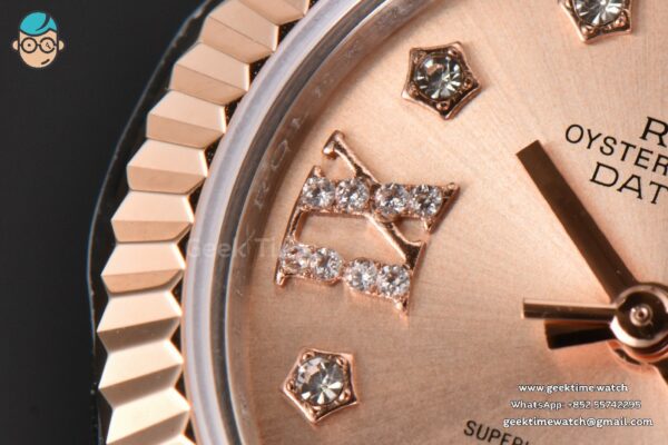 DateJust 28MM Ladies WF RG/SS RG Dial Diamond Marker Jubilee Bracelet A2236 - Image 6