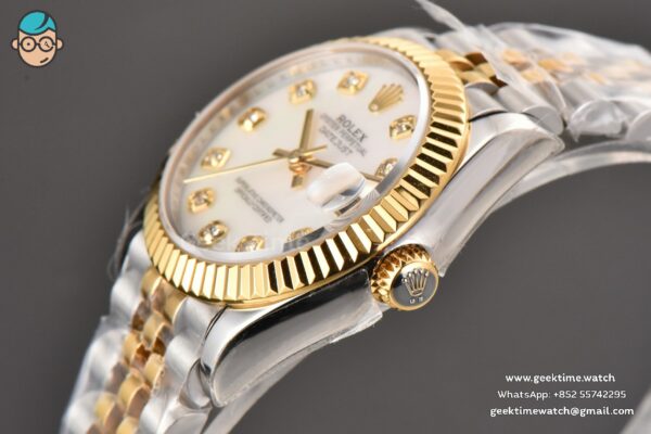 DateJust 31MM Ladies 904L YG/SS WF MOP Dial Jubilee Bracelet A2671 - Image 6