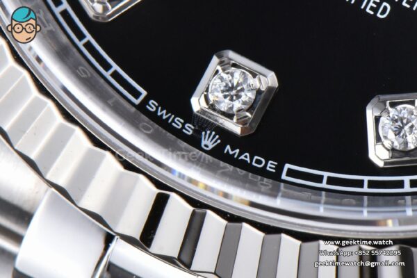 DateJust 36MM 126234 Clean CF Black Dial Diamond Marker Jubilee Bracelet VR3235 - Image 8