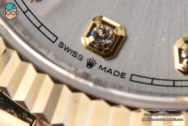 DateJust 36MM 904L YG/SS GMF Fluted Bezel Silver Dial Diamond Marker Jubilee Bracelet VR3235 - Image 8