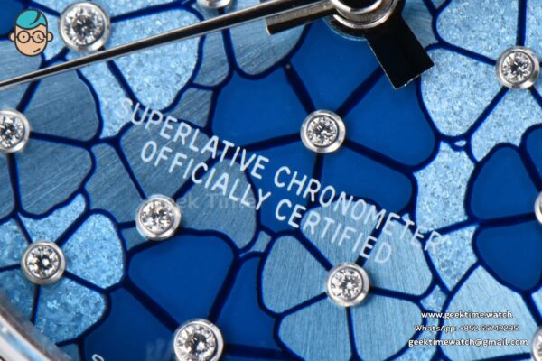 DateJust 31MM 904L GMF Diamond Bezel Blue Flowers Dial Jubilee Bracelet A2824 - Image 9