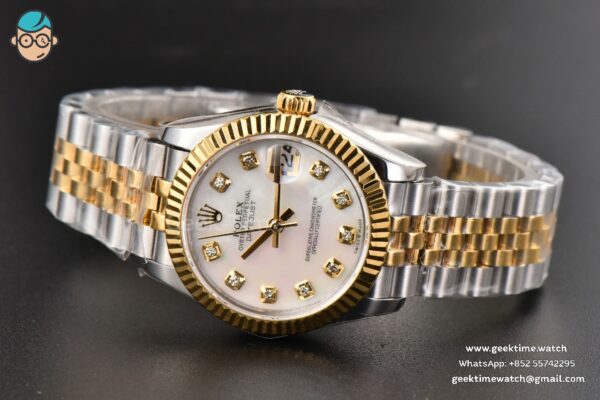 DateJust 31MM Ladies 904L YG/SS WF MOP Dial Jubilee Bracelet A2671 - Image 9
