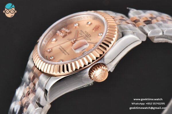 DateJust 28MM Ladies WF RG/SS RG Dial Diamond Marker Jubilee Bracelet A2236 - Image 11