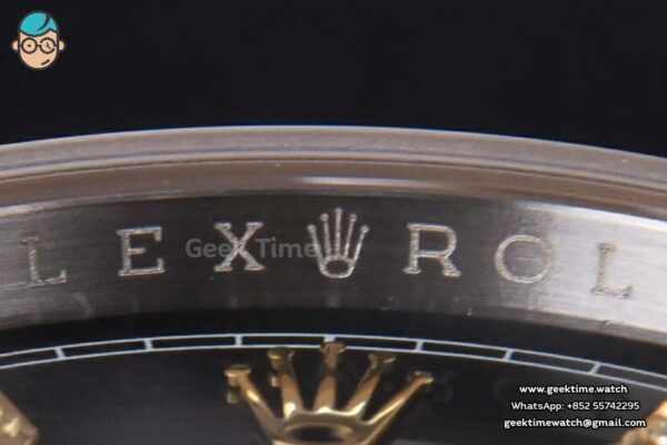 DateJust 36MM 904L YG/SS GMF Fluted Bezel Black Dial Diamond Marker Jubilee Bracelet VR3235 - Image 11