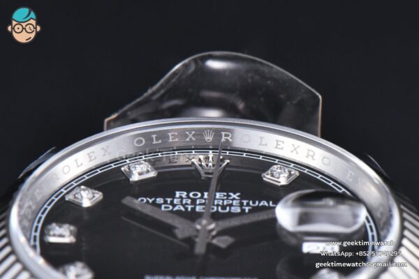 DateJust 36MM 126234 Clean CF Black Dial Diamond Marker Jubilee Bracelet VR3235 - Image 12