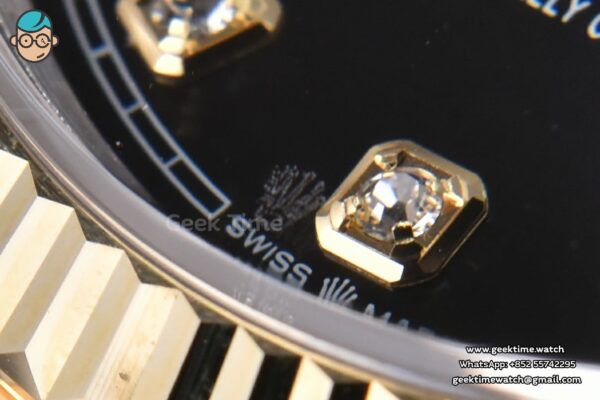 DateJust 36MM 904L YG/SS GMF Fluted Bezel Black Dial Diamond Marker Jubilee Bracelet VR3235 - Image 13