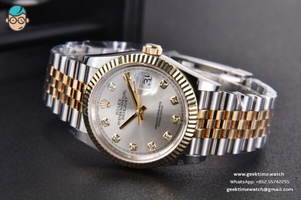 DateJust 36MM 904L YG/SS GMF Fluted Bezel Silver Dial Diamond Marker Jubilee Bracelet VR3235 - Image 13