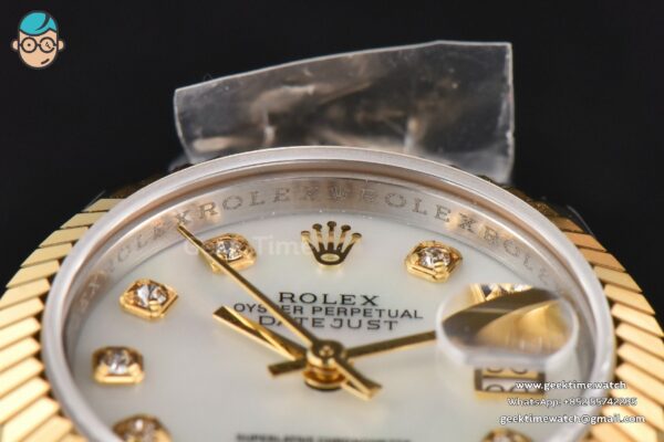 DateJust 28MM Ladies WF YG/SS MOP Dial Diamond Marker Jubilee Bracelet A2236 - Image 13