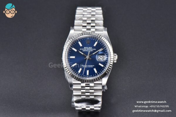 DateJust 36MM 126234 Clean Factory CF Blue Dial Jubilee Bracelet VR3235 - Image 2