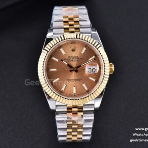 DateJust 41mm YG/SS GMF Gold Dial Stick Marker Fluted Bezel Jubilee Bracelet VR3235