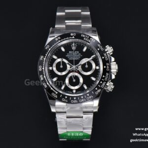 Daytona 116500 SS APSF Black Dial Ceramic Bezel SS Bracelet SH4130