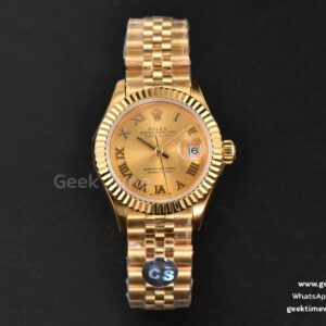 DateJust 28mm Ladies WF YG cadran doré index Roma bracelet Jubilee A2236