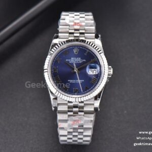 DateJust 36mm SS GMF Blue Dial Roma Marker Jubilee Bracelet VR3235