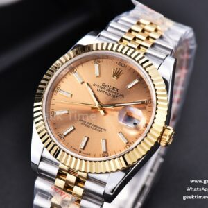 Datejust 41mm YG/SS GMF Gold Dial Stick Marker Fluted Bezel Jubille Bracelet VR3235