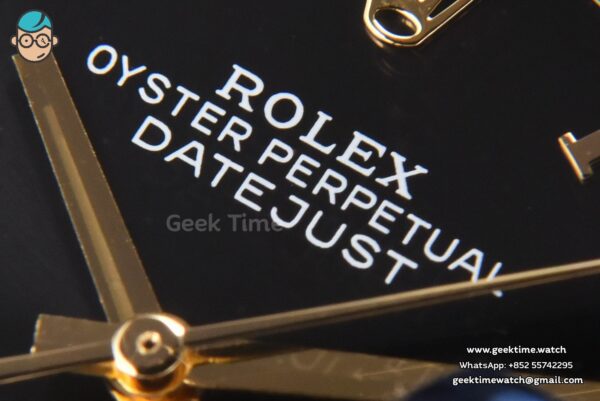 DateJust 36MM 904L YG/SS GMF Fluted Bezel Black Dial Roma Marker Jubilee Bracelet VR3235 - Image 5