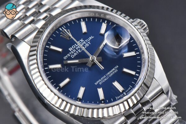 DateJust 36MM 126234 Clean Factory CF Blue Dial Jubilee Bracelet VR3235 - Image 5