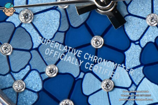 DateJust 31MM 904L GMF Diamond Bezel Blue Flowers Dial President Bracelet A2824 - Image 9