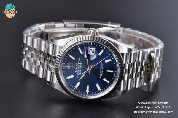 DateJust 36MM 126234 Clean Factory CF Blue Dial Jubilee Bracelet VR3235 - Image 7
