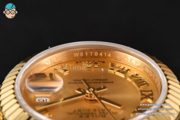 DateJust 28MM Ladies WF YG Gold Dial Roma Marker Jubilee Bracelet A2236 - Image 14
