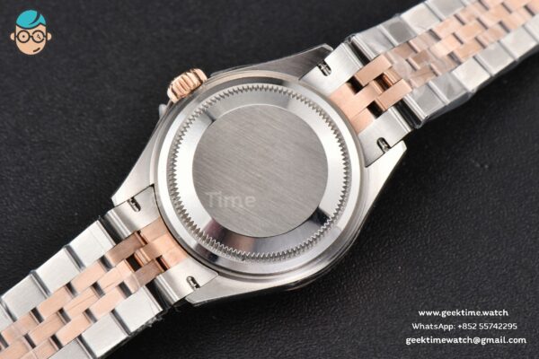 DateJust 28MM Ladies WF RG/SS Brown Dial Diamond Roma Marker Jubilee Bracelet A2236 - Image 18