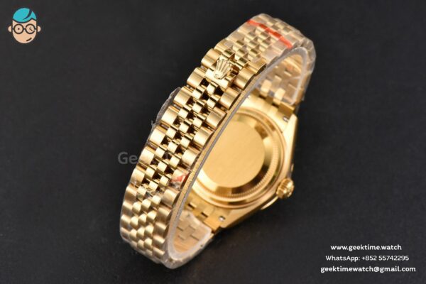 DateJust 28MM Ladies WF YG Gold Dial Roma Marker Jubilee Bracelet A2236 - Image 30